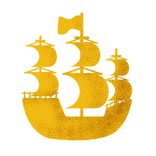 Pirate sail ship icon PNG Design