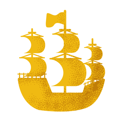 Piraten-Segelschiff-Symbol PNG-Design