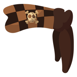 Pirate skull bandana checker PNG Design