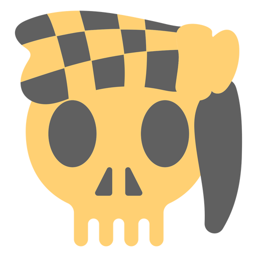 Pirate skull bandana illustration