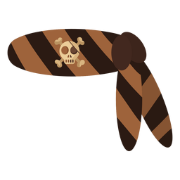 Pirate Skull Bandana Stripe PNG & SVG Design For T-Shirts