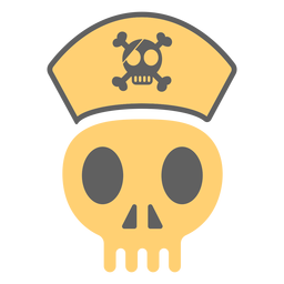 Ilustração da calota craniana de pirata Desenho PNG