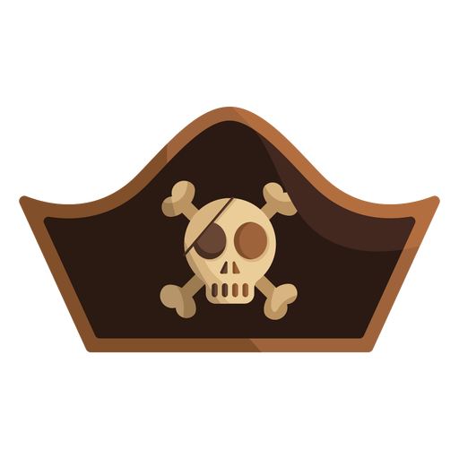 Pirate skull captain cap icon PNG Design