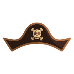 Ilustração de chapéu de capitão com caveira de pirata Desenho PNG