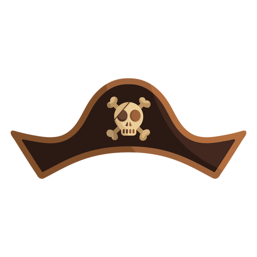 Piratenschädelkapitänhutillustration PNG-Design