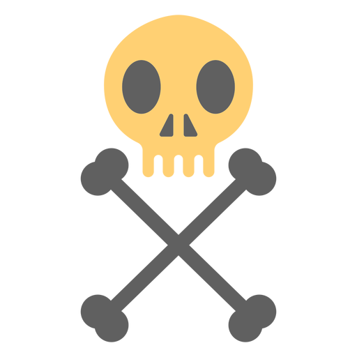Ilustração vertical do esqueleto do crânio do pirata