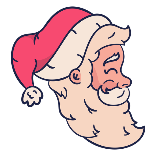 Profile vintage santa head - Transparent PNG & SVG vector file