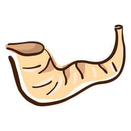 Dibujado a mano cuerno de carnero Diseño PNG
