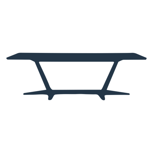 Rectangular coffee table silhouette profile