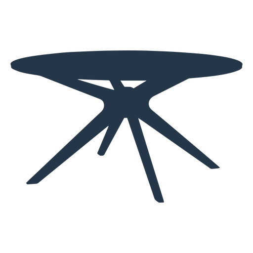 Perspectiva de silhueta de mesa de centro lateral moderna redonda Desenho PNG