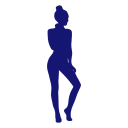 Silhueta de garota sexy com a mão no pescoço Desenho PNG