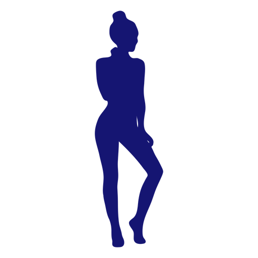 Sexy girl hand on neck silhouette