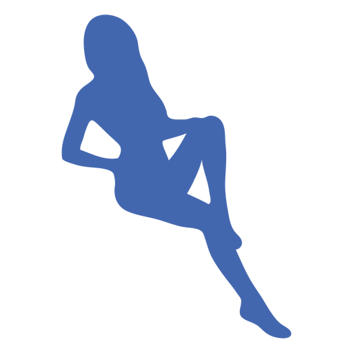 Sexy girl recline silhouette PNG Design