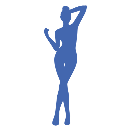 Garota Sexy Em P Posando Silhueta Azul Baixar Png Svg Transparente