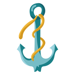 Ship Anchor Rope Shaded Illustration PNG & SVG Design For T-Shirts