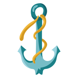 Ship anchor rope shaded illustration PNG Design