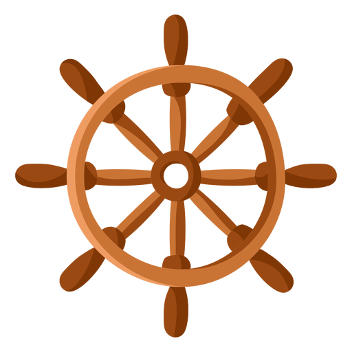 Ship steering wheel illustration flat - Transparent PNG & SVG vector file