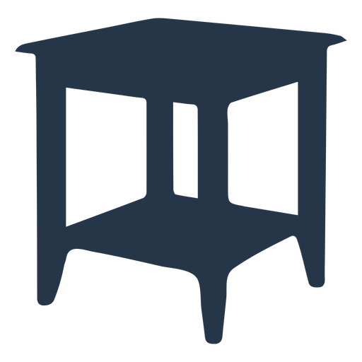 Side table silhouette perspective PNG Design
