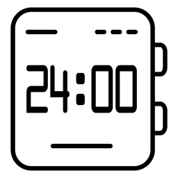 Einfache Strichuhr digitale Zeit PNG-Design