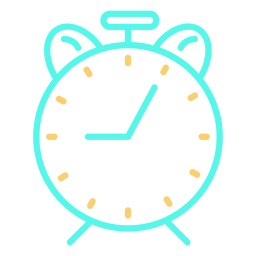 Einfaches klassisches analoges Weckersymbol PNG-Design