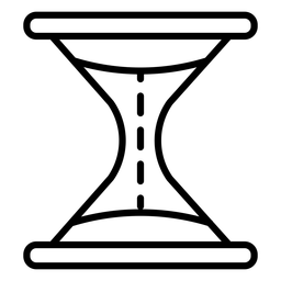 Icono de trazo de reloj de arena simple Diseño PNG