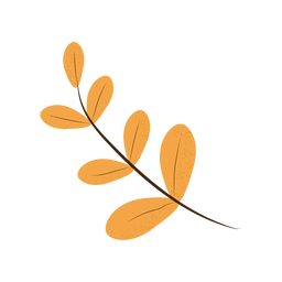 Ilustración de rama de hojas simples con textura Diseño PNG