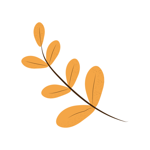 Einfache Blätter verzweigen strukturierte Illustration PNG-Design