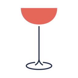 Ilustração de copo de vinho tinto de linha simples Desenho PNG
