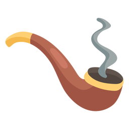 Ícone de cachimbo de fumo plano Desenho PNG