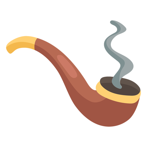 Icono de pipa de fumar plana