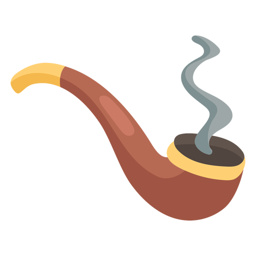 Smoking pipe icon flat - Transparent PNG & SVG vector file