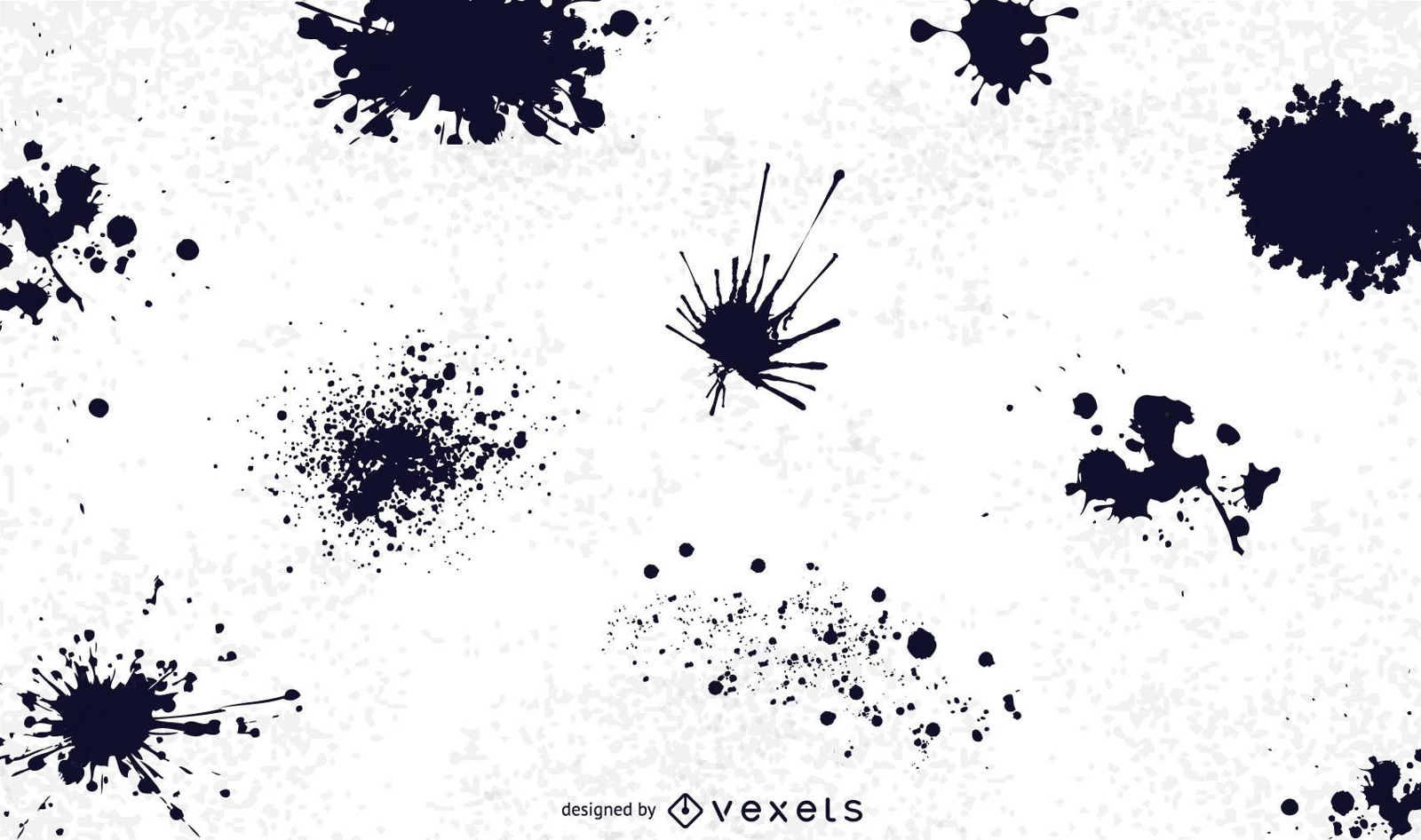 Grunge Paint Splatter Vektoren - Kostenlos