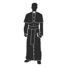 Plantilla de clero sacerdote de pie Diseño PNG