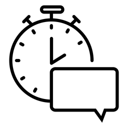 Leere Sprechblasenstrich des Stoppuhrsymbols PNG-Design