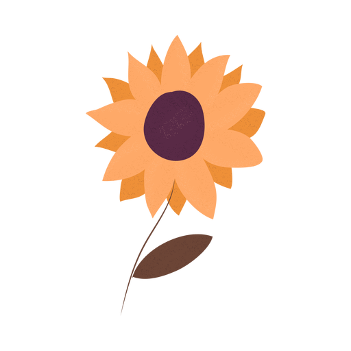 Strukturierte Illustration der Sonnenblume PNG-Design