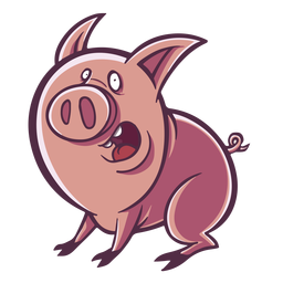 Diseño PNG Y SVG De Dibujos Animados De Cerdo Sorprendido Para Camisetas Diseño PNG Y SVG De Dibujos Animados De Cerdo Sorprendido Para Camisetas