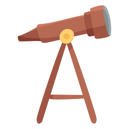 Icono de telescopio plano Diseño PNG