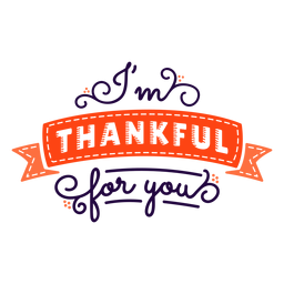 Thankful For You Thanksgiving Lettering Red PNG & SVG Design For T-Shirts