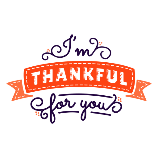 Dankbar für Sie Thanksgiving-Schriftzug rot PNG-Design