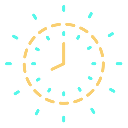 Traço do ícone do relógio de ponto Desenho PNG