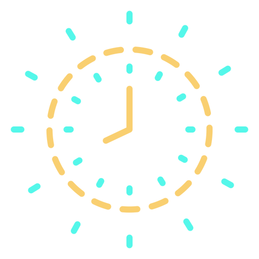 Traço do ícone do relógio de ponto Desenho PNG