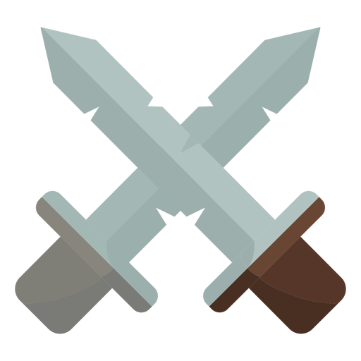Icono de dos dagas cruzadas Diseño PNG