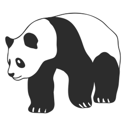 Design PNG E SVG De Curso De Animal Andando Panda Para Camisetas