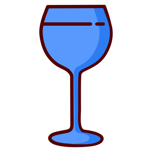 Wine glass goblet illustration icon PNG Design
