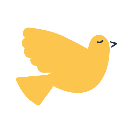 Plano pájaro amarillo Diseño PNG
