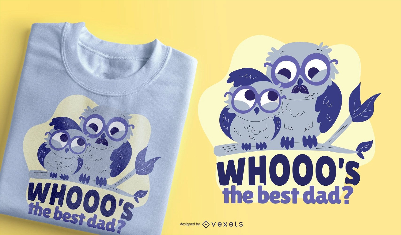 Best Dad Owl T-shirt Design