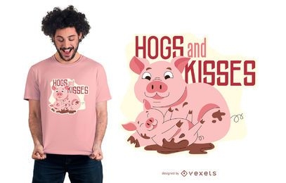Mom Pig Quote T-shirt Design