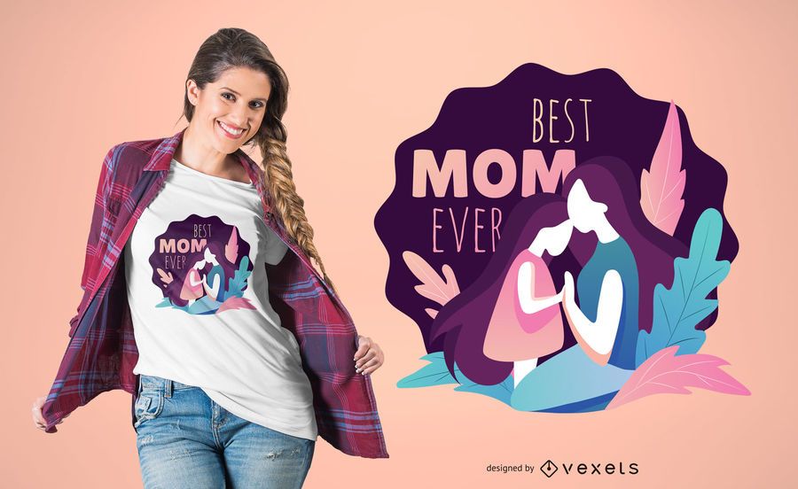 Melhor mãe nunca ilustração Design de t-shirt Melhor mãe nunca ilustração Design de t-shirt