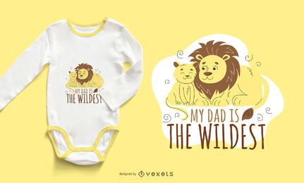 Lion Dad Cartoon T-shirt Design Lion Dad Cartoon T-shirt Design
