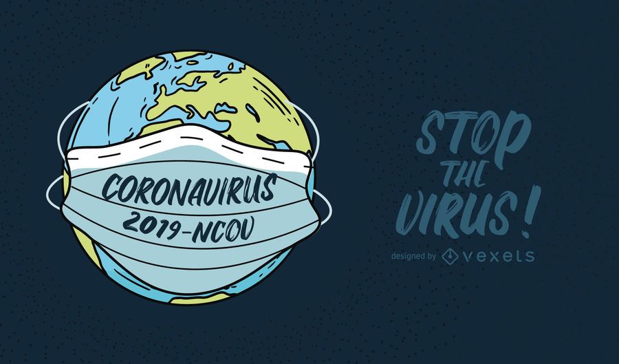 Ilustración de cita de planeta coronavirus Ilustración de cita de planeta coronavirus